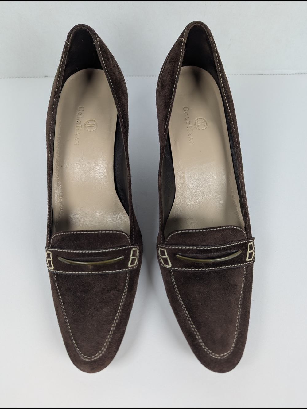 Cole Haan Chocolate Brown Suede 3" Heels Pump Office Fall Winter Women's Size 9 - Picture 2 of 16
